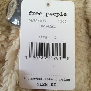 Free People teddy jacket, size L Oatmeal
